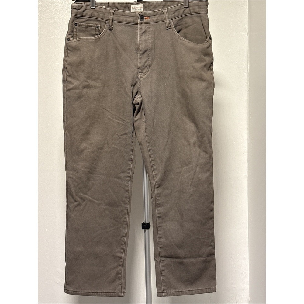 Weatherproof Vintage Men's Pants Size 36X32 Brown Khaki Regular Fit Flex Tech